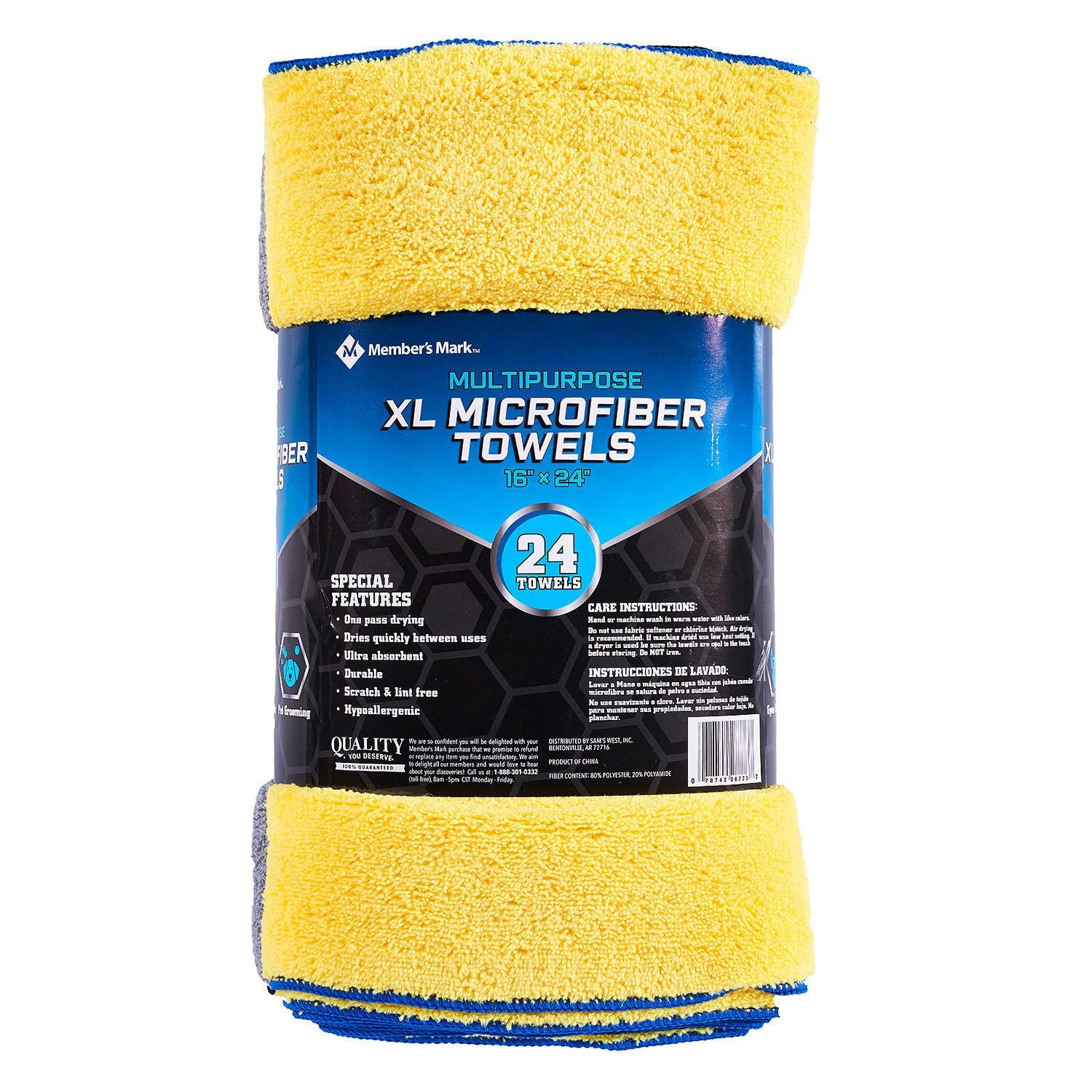 Member's Mark Microfiber Towels (24 pk., 3 Colors) - Grovano