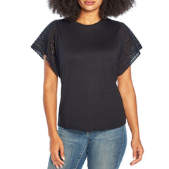 Gap Ladies Eyelet Sleeve Top - Grovano