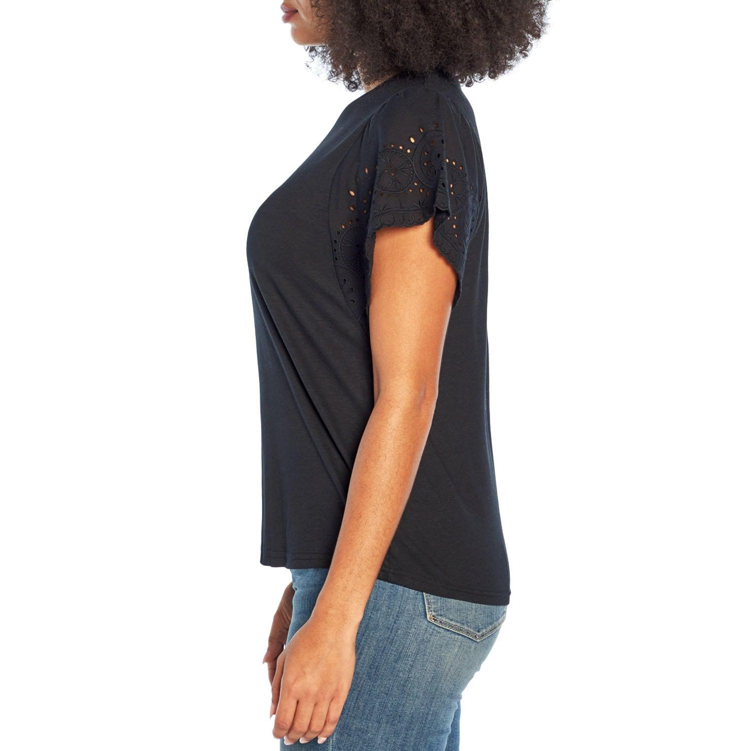 Gap Ladies Eyelet Sleeve Top - Grovano