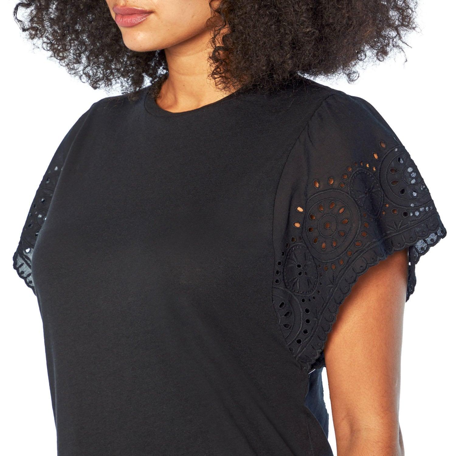 Gap Ladies Eyelet Sleeve Top - Grovano