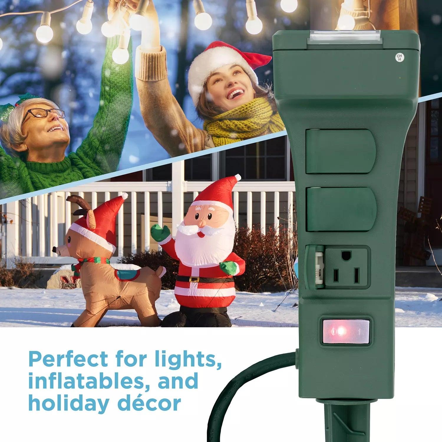 Woods Outdoor Holiday Decor Timer with Remote