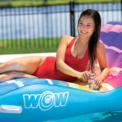 WOW Sports Sunset Chaise Lounge Inflatable Pool and Beach Chair - Grovano