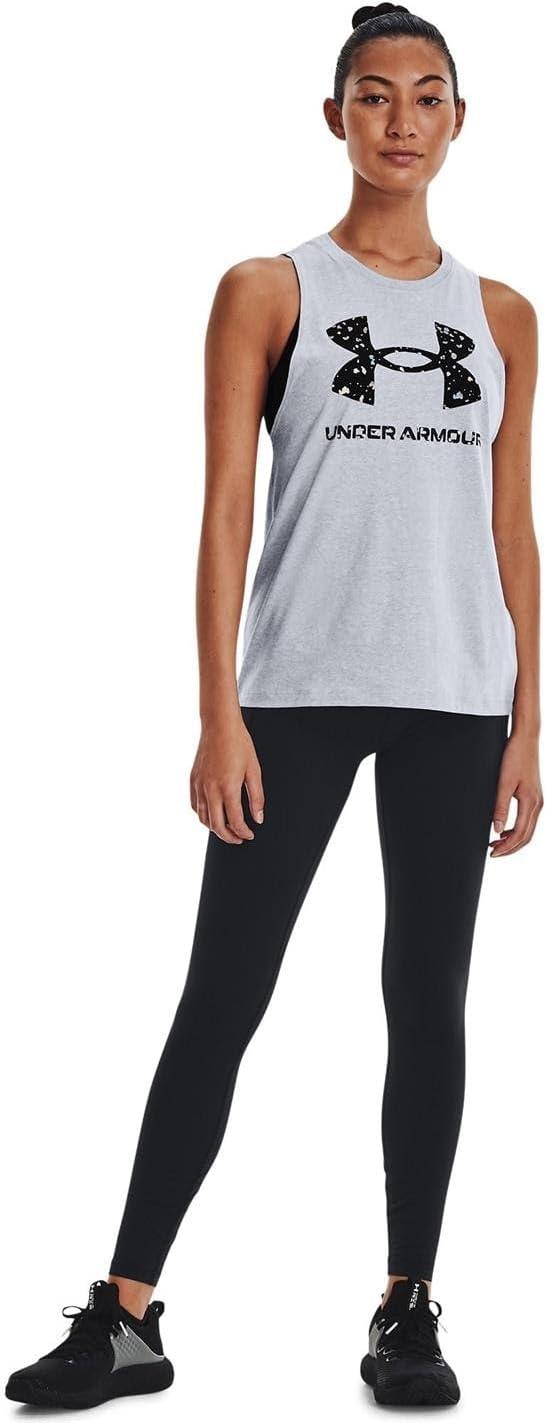 Under Armour Women's Sports Style Tank Top Women's, Gray/UA Logo - Grovano