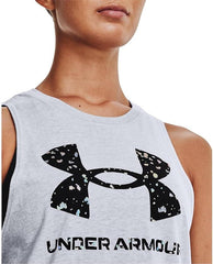 Under Armour Women's Sports Style Tank Top Women's, Gray/UA Logo - Grovano