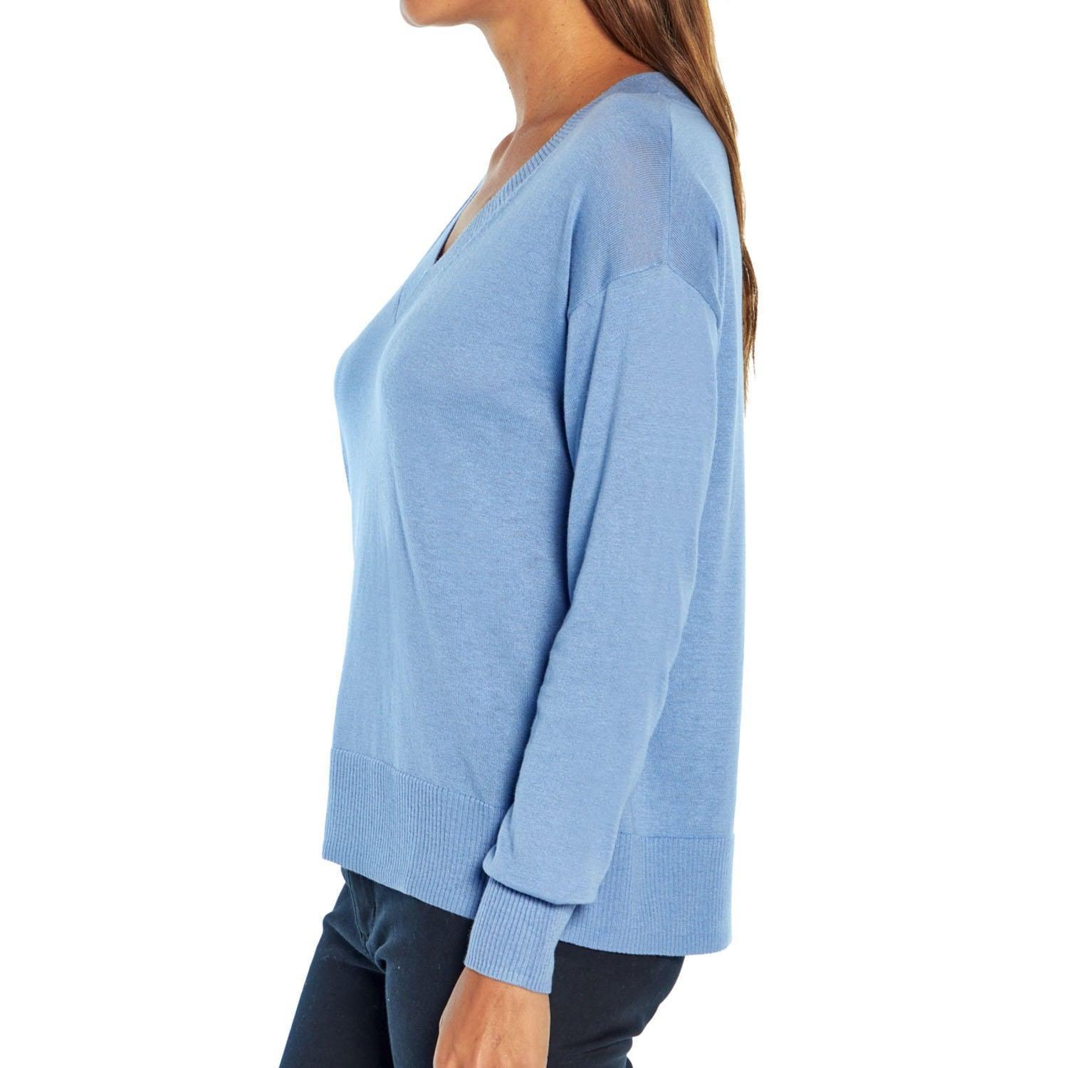 Gap Ladies Lightweight V-Neck Sweater - Grovano