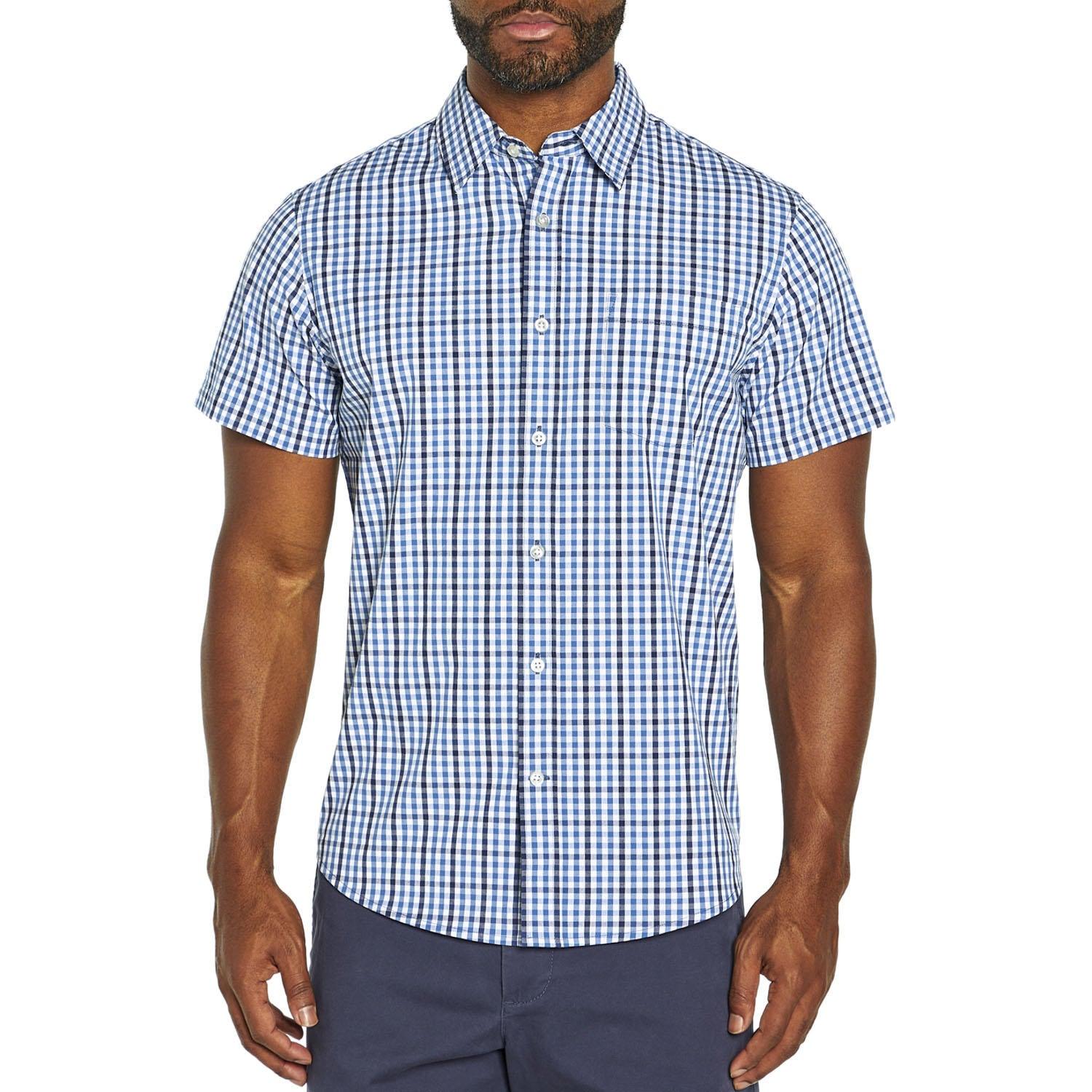 GAP Men's Short Sleeve Button Down Collared Poplin Shirt - Grovano