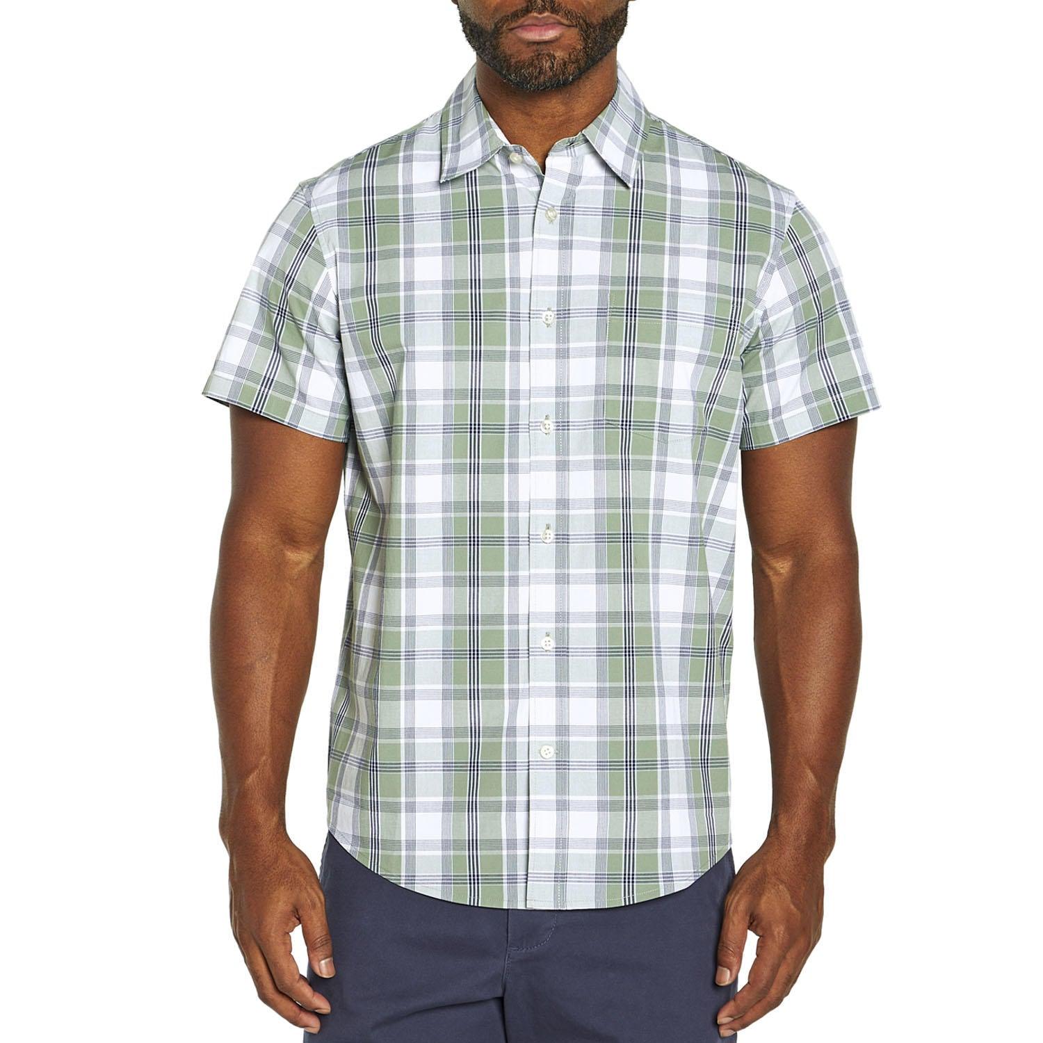 GAP Men's Short Sleeve Button Down Collared Poplin Shirt - Grovano