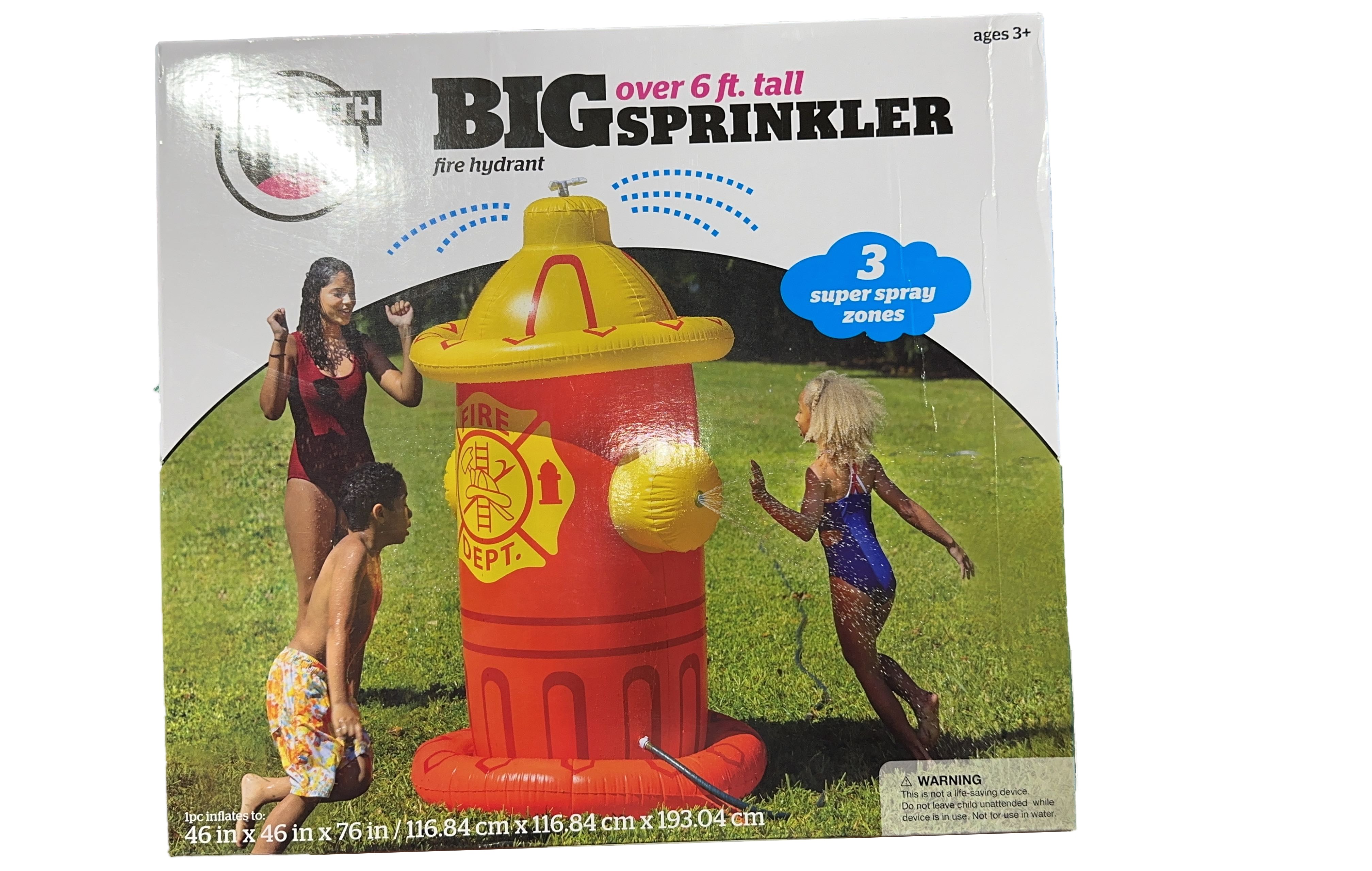 BigMouth Inc. Giant Inflatable Fire Hydrant Backyard Water Sprinkler