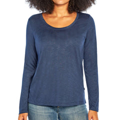 GAP Women's Soft Slub Scoop Neck Long Sleeve T-Shirt - Grovano