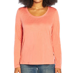 GAP Women's Soft Slub Scoop Neck Long Sleeve T-Shirt - Grovano