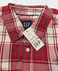 GAP Men's Short Sleeve Button Down Collared Poplin Shirt - Grovano