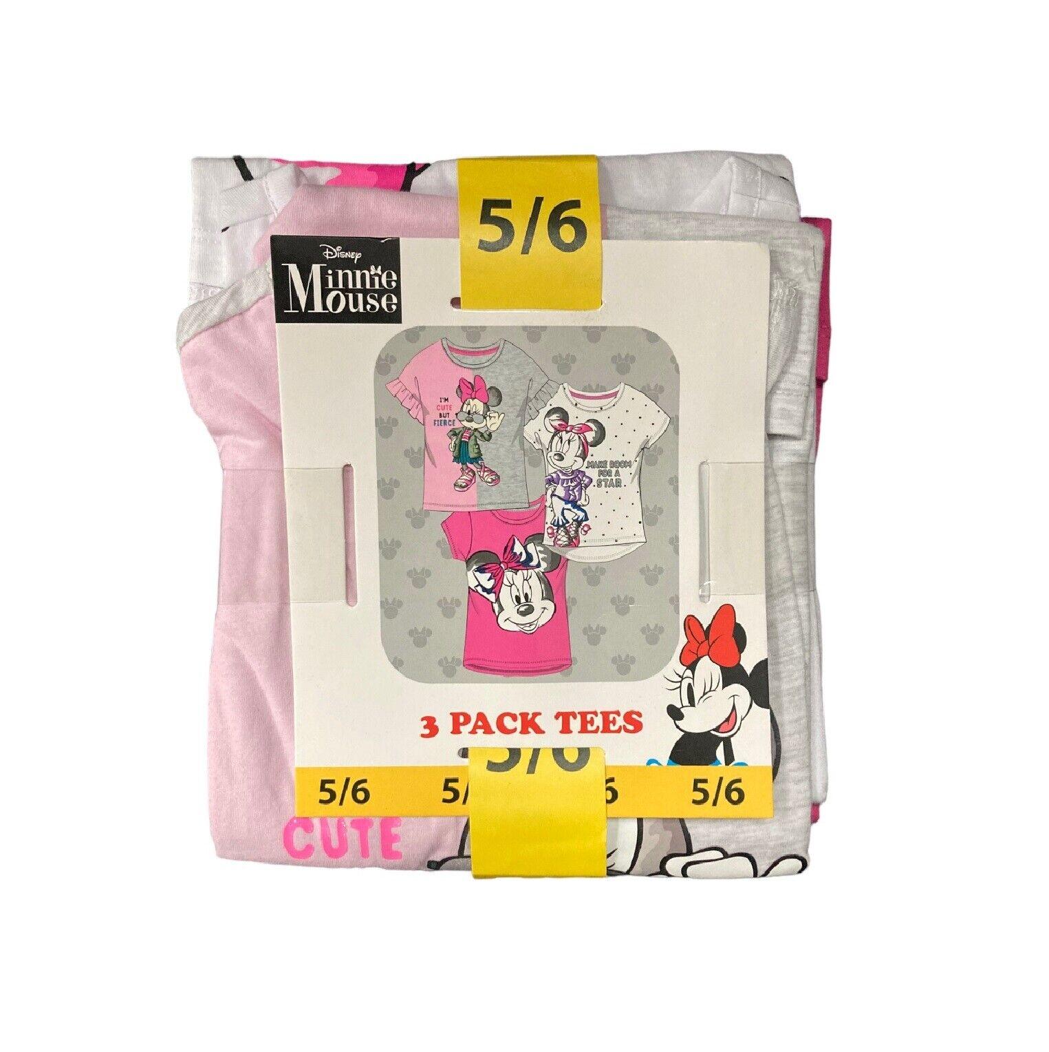 Disney Minnie Mouse 3-Pack T-shirts, Pink - Grovano