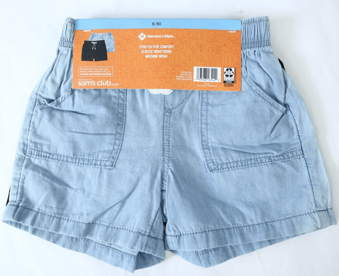 Members Mark Girls 2 Pack Woven Pull On Shorts - Grovano