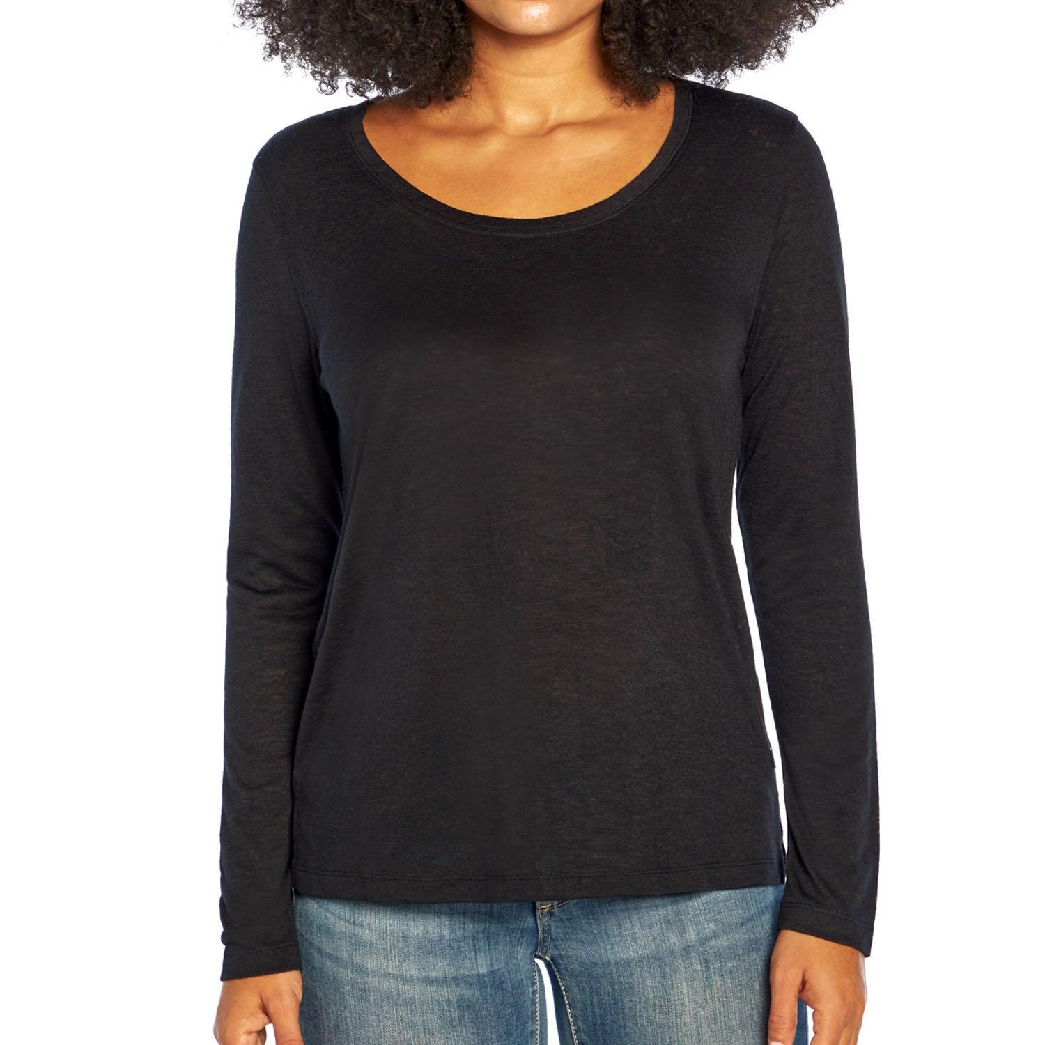 GAP Women's Soft Slub Scoop Neck Long Sleeve T-Shirt - Grovano