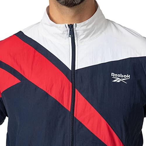 Reebok Men's Track Jacket | Reebok Classics Vector Tracktop | Nylon Track Jacket For Men - Grovano