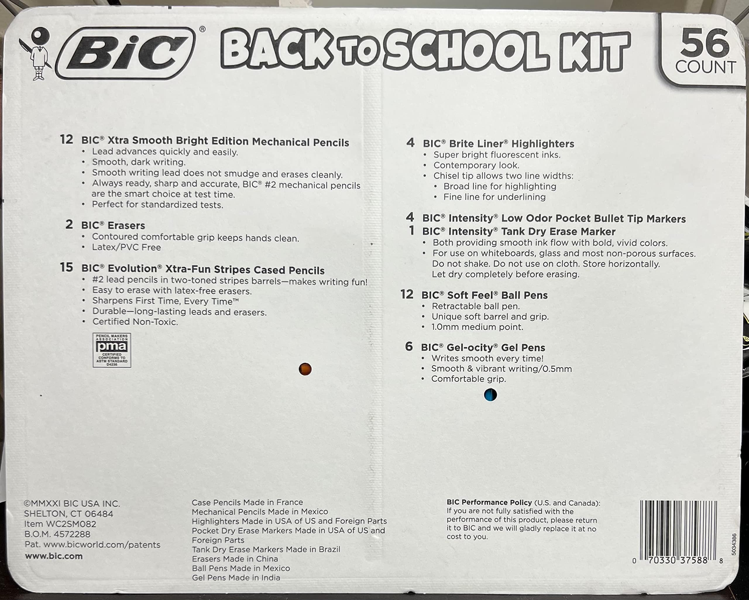 BIC Ultimate Writing Essentials Kit, 56 Piece Kit - Grovano