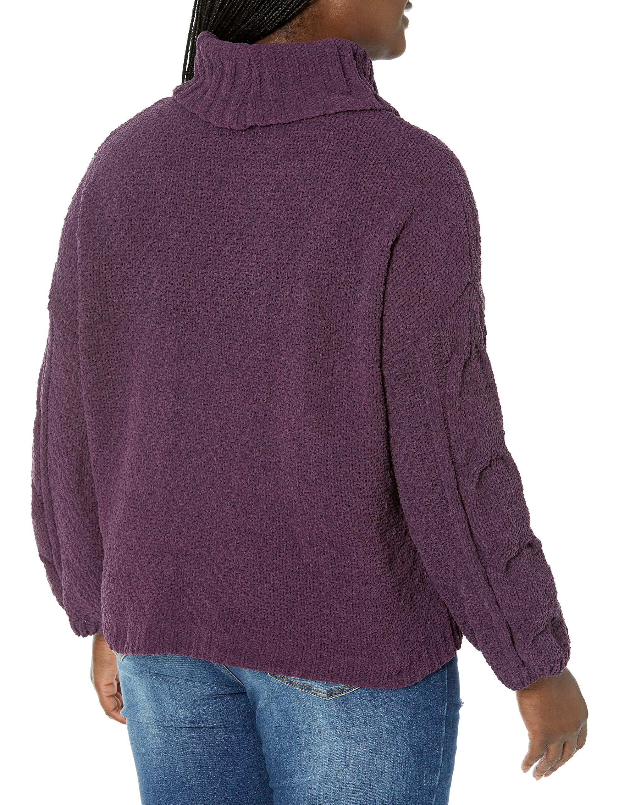 Seven7 Women's Cable Cowl Neck Sweater - Grovano